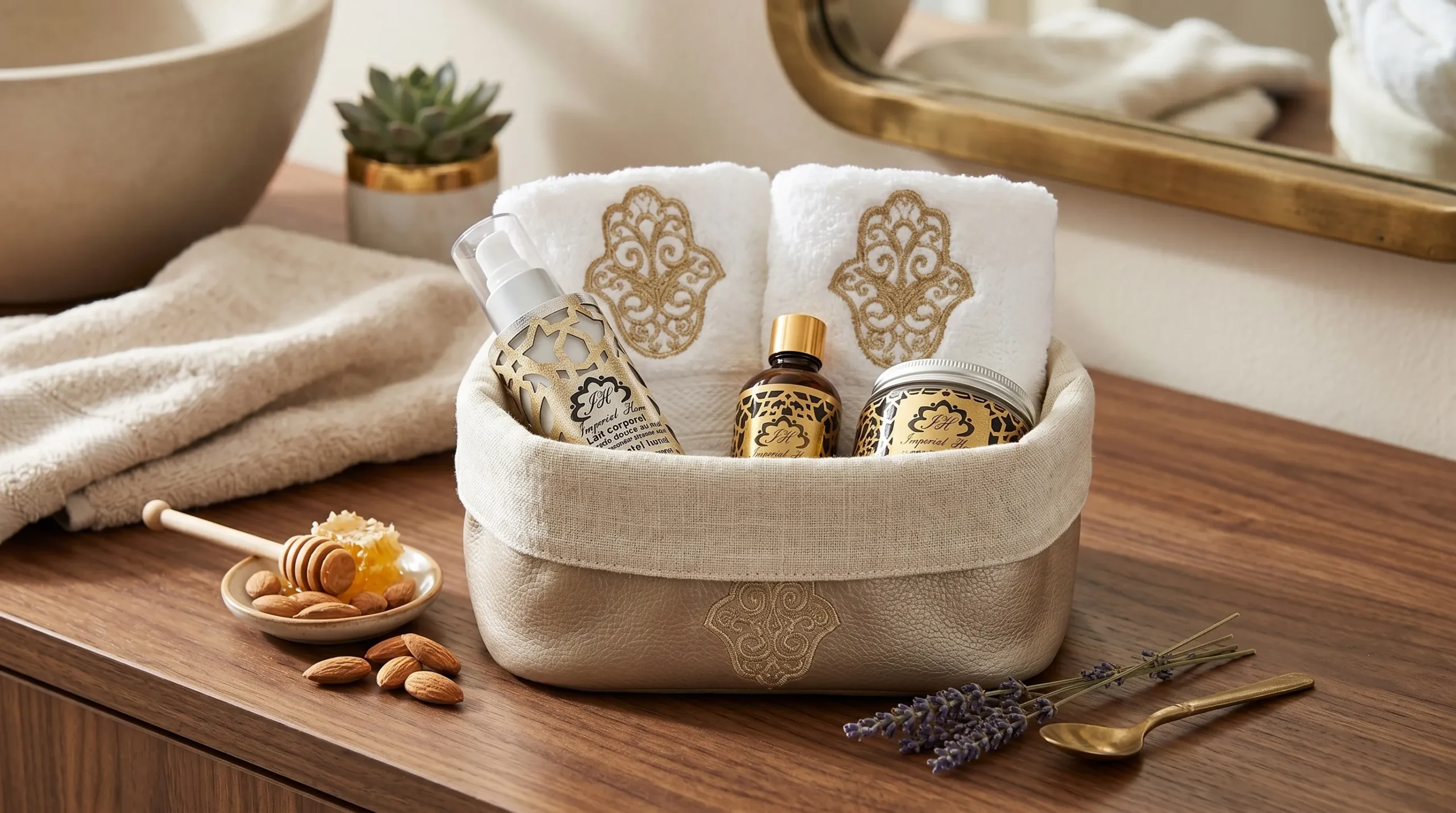 Broderie raffinée pour décoration de table et maison